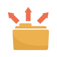 Poster - Folder share icon flat isolated vector