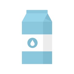 Poster - packaging milk icon flat isolated vector