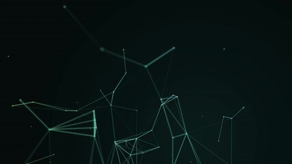 Poster - Animation of network of connections on dark background