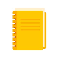 Canvas Print - School notebook icon flat isolated vector