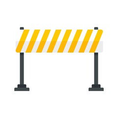 Sticker - Road barrier line icon flat isolated vector