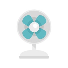 Poster - Clean room fan icon flat isolated vector
