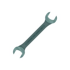 Poster - metal wrench icon flat isolated vector