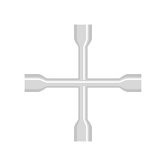 Poster - Car cross wrench icon flat isolated vector
