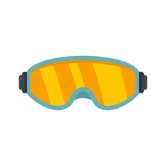 Sticker - Ski glasses icon flat isolated vector