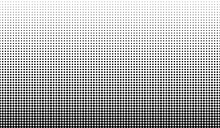 Dot Perforation Texture. Dots Halftone Seamless Pattern. Fade Shade Gradient. Noise Gradation Border. Black Patern Isolated On White Background For Overlay Effect. Grunge Points. Design Prints. Vector