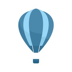 Poster - Retro air balloon icon flat isolated vector