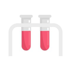 Poster - Science test tube lab icon flat isolated vector