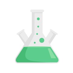 Poster - Test lab flask icon flat isolated vector