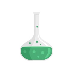 Poster - Laboratory bottle icon flat isolated vector