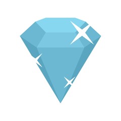 Poster - diamond icon flat isolated vector