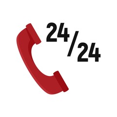 Poster - customer call center icon flat isolated vector