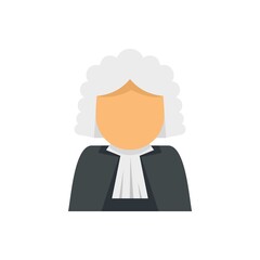 Poster - judge avatar icon flat isolated vector