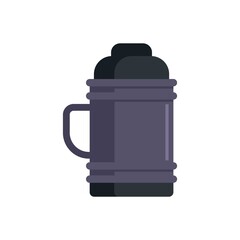 Poster - Metal vacuum bottle icon flat isolated vector