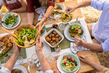 Wall Mural - Vegan Dinner Party