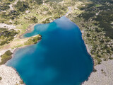 Fototapeta Boho - Aerial view of Fish Banderitsa lake, Pirin Mountain, Bulgaria