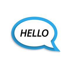 Wall Mural - hello speech bubble
