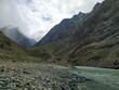 Chenab river flowing in lahaul and spiti valley in himachal pradesh, India