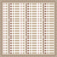 Poster - Elegant abstract scarf pattern design with ethnic and floral ornament. Hijab motif design 