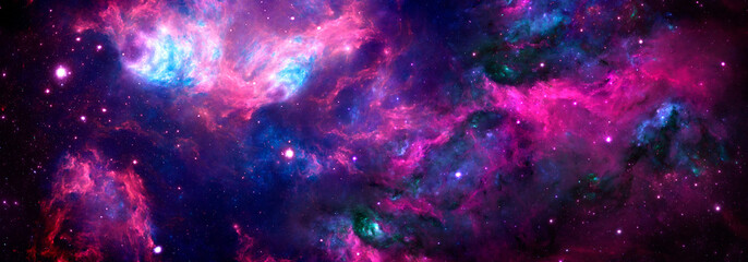 cosmic background nebula with stardust and shining stars.