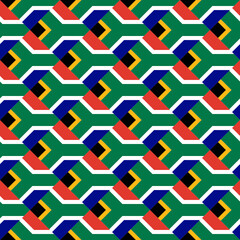 seamless pattern of south africa flag. vector illustration. print, book cover, wrapping paper, decor