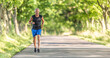 © weyo - Older man runs uphill in the nature during a summer day keeping his fitness level high