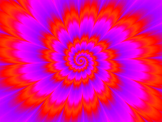 Wall Mural - scarlet flower. red flower blossom. optical expansion illusion.