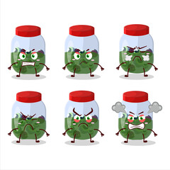 Sticker - Eyeball in jar cartoon character with various angry expressions