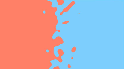Wall Mural - the transition from red to blue with uneven border line, interpenetration of colors. vector illustra
