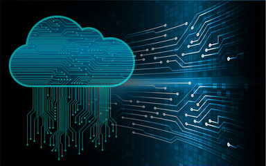 cloud computing circuit future technology concept background