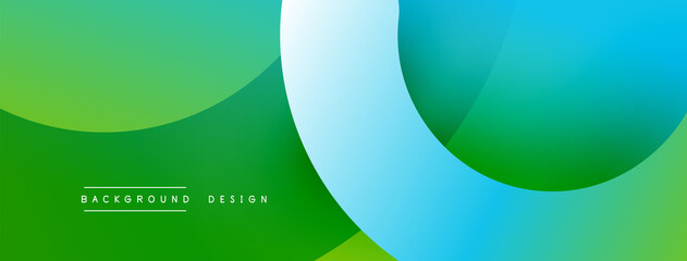 Wall Mural - Abstract overlapping lines and circles geometric background with gradient colors