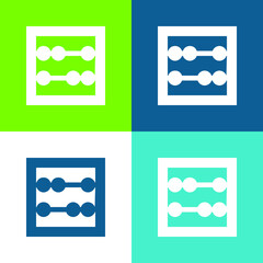 Abacus Flat four color minimal icon set