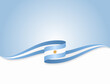 Argentinean flag wavy abstract background. Vector illustration.