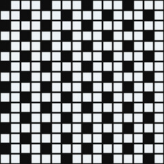 Poster - Seamless checker squares. One black and three white squares. Vector.