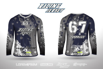 Sports design jersey for football racing cycling gaming jersey premium vector