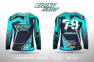 Sports design jersey for football racing cycling gaming jersey premium vector