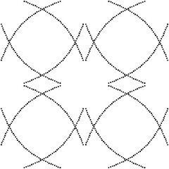 Leinwandbilder - Dotted rhomb. Connected vector shape.