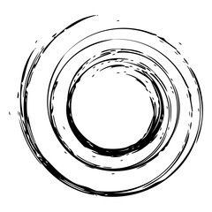 Poster - Spiral paint shape. Vector drawn coil.