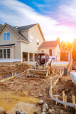 Fototapeta Miasta - New house construction in the booming economic growth area of North Carolina.