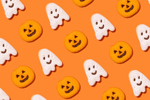 Pattern Of Halloween Themed Cookies