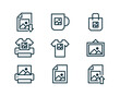 © AndS - Print on demand icons collection. Vector illustration
