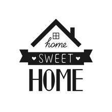 Home Sweet Home Logo. Vector Illustration