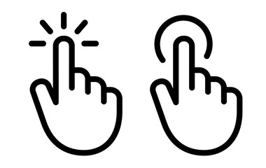 Poster - Hand finger click cursors icons vector