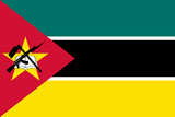 Fototapeta  - Flag of Mozambique. Official colors. Correct proportion