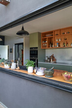 Kitchen With Large Bar Area