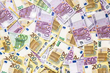 Euro banknotes. European money currency.