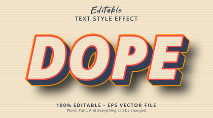 Leinwandbilder - Editable text effect, Dope text with perfect color combination style effect