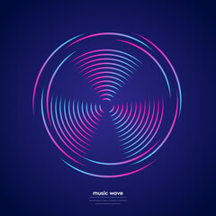 Poster - vector sound wave. abstract colorful digital music equalizer. audio wave graph of frequency and spec