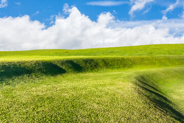 Wall Mural - Verte colline et ciel bleu