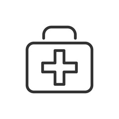 Sticker - First Aid Kit minimal line icon.